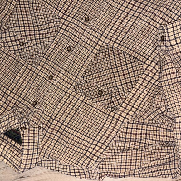 Vintage Prefab Classics Plaid Corduroy Button Up Large - Picture 4 of 9